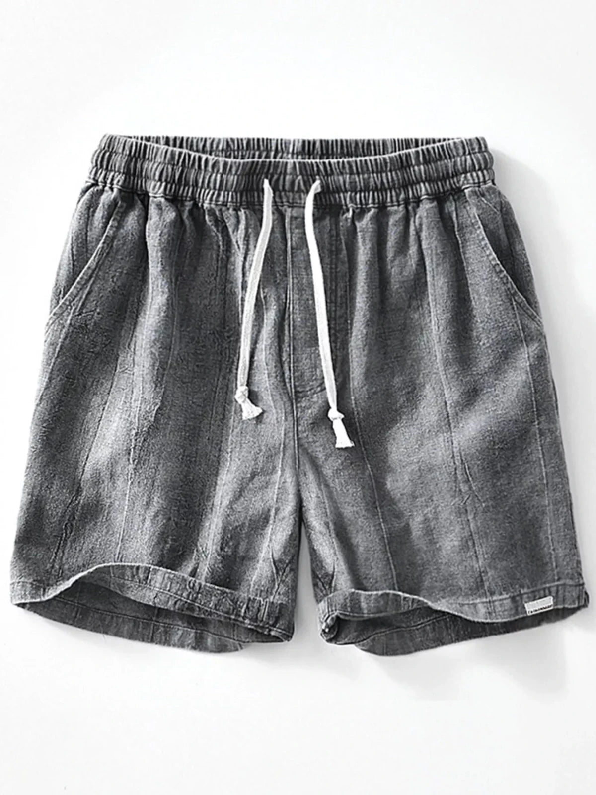 Men’s Relaxed Linen Drawstring Shorts | CozyFits in Gray