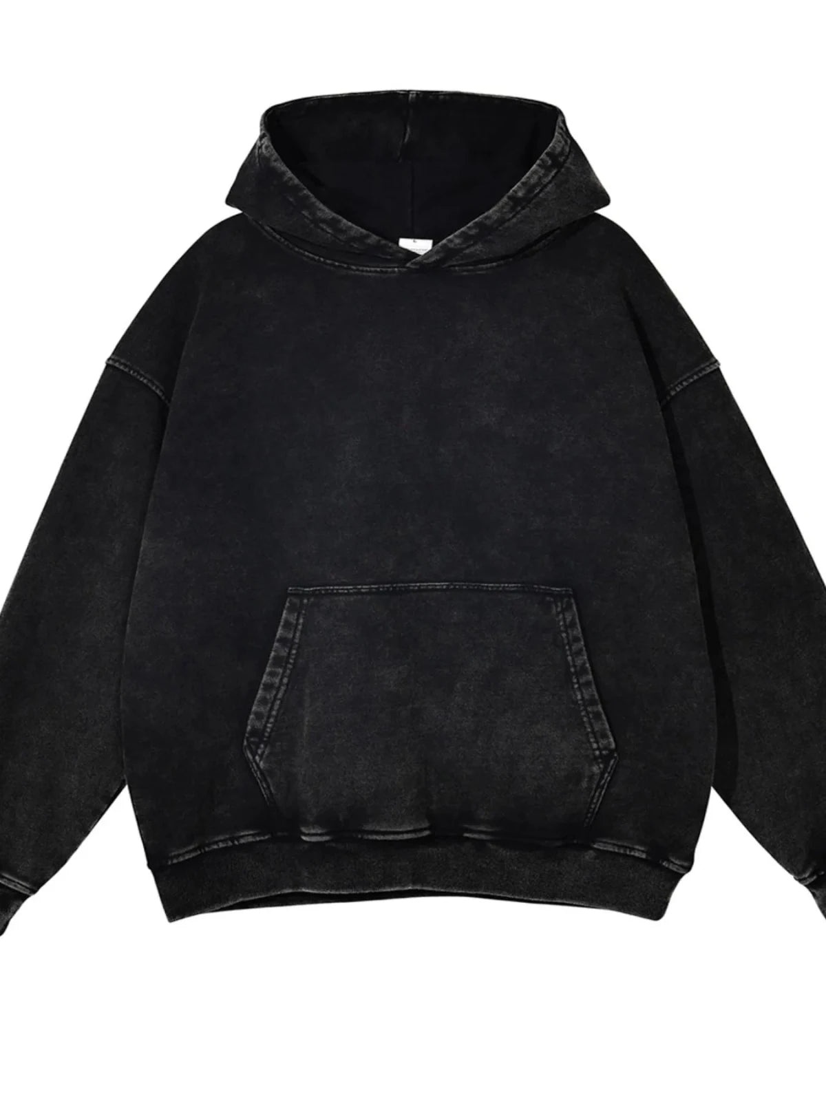 Men’s Washed Oversized Hoodie – Vintage Cotton Relaxed Fit | CozyFits Men’s Washed Oversized Hoodie – Vintage Cotton Relaxed Fit | CozyFits in Black