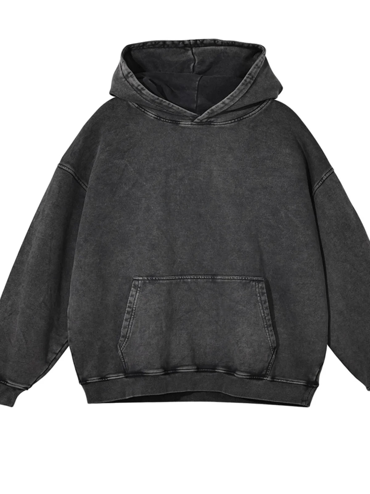 Men’s Washed Oversized Hoodie – Vintage Cotton Relaxed Fit | CozyFits Men’s Washed Oversized Hoodie – Vintage Cotton Relaxed Fit | CozyFits in Dark Gray