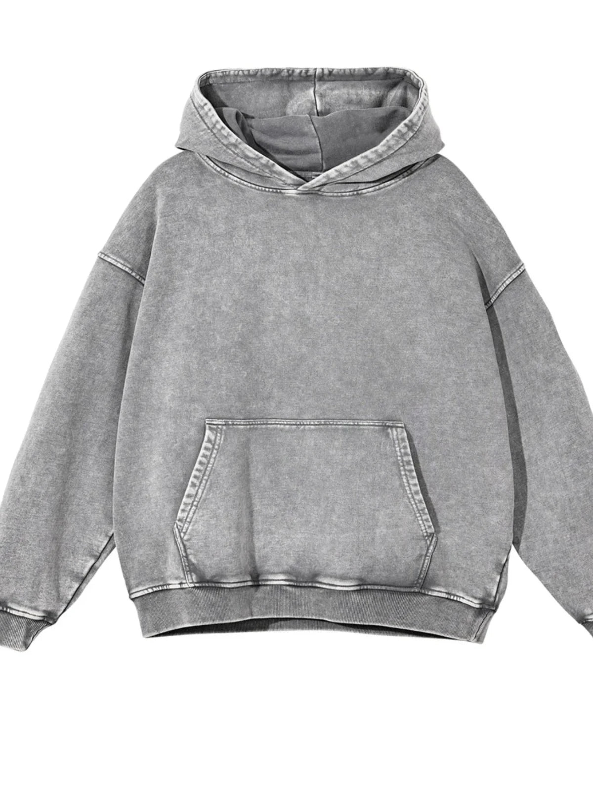 Men’s Washed Oversized Hoodie – Vintage Cotton Relaxed Fit | CozyFits Men’s Washed Oversized Hoodie – Vintage Cotton Relaxed Fit | CozyFits in Gray