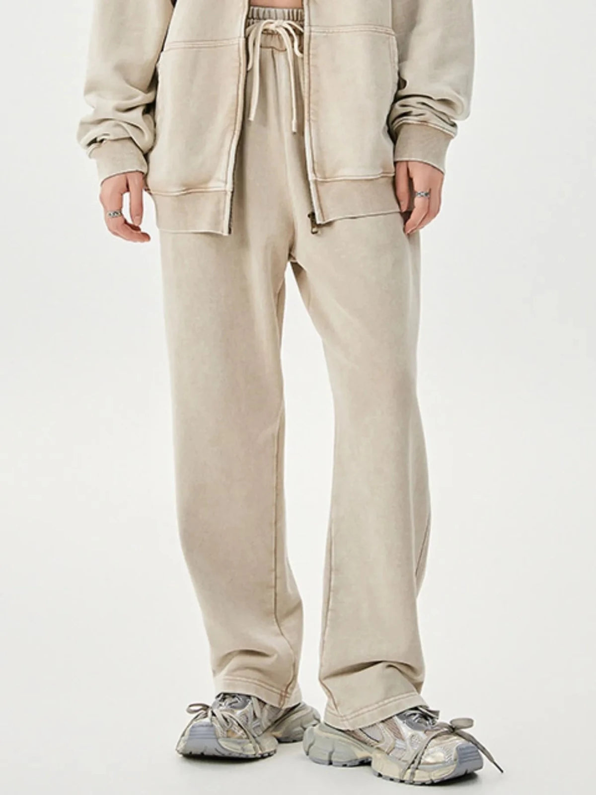 Men’s Washed Relaxed Fit Sweatpants | CozyFits in Dark Gray