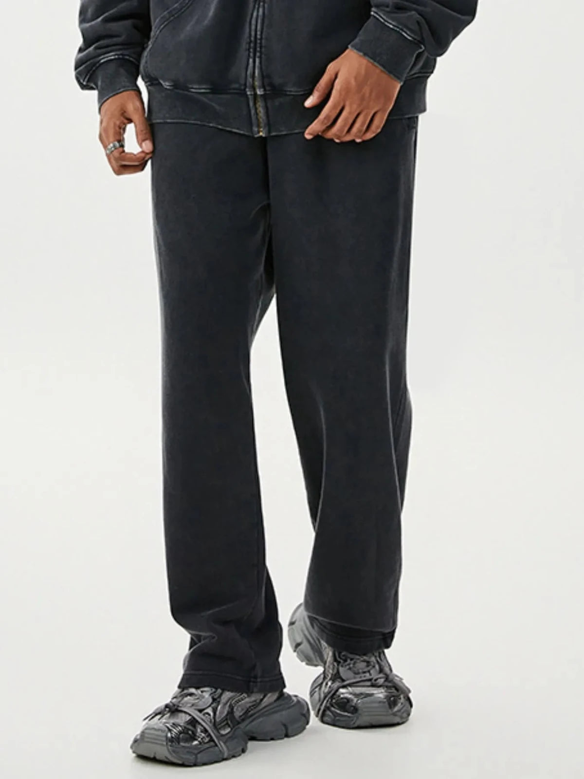 Men’s Washed Relaxed Fit Sweatpants | CozyFits in Dark Purple