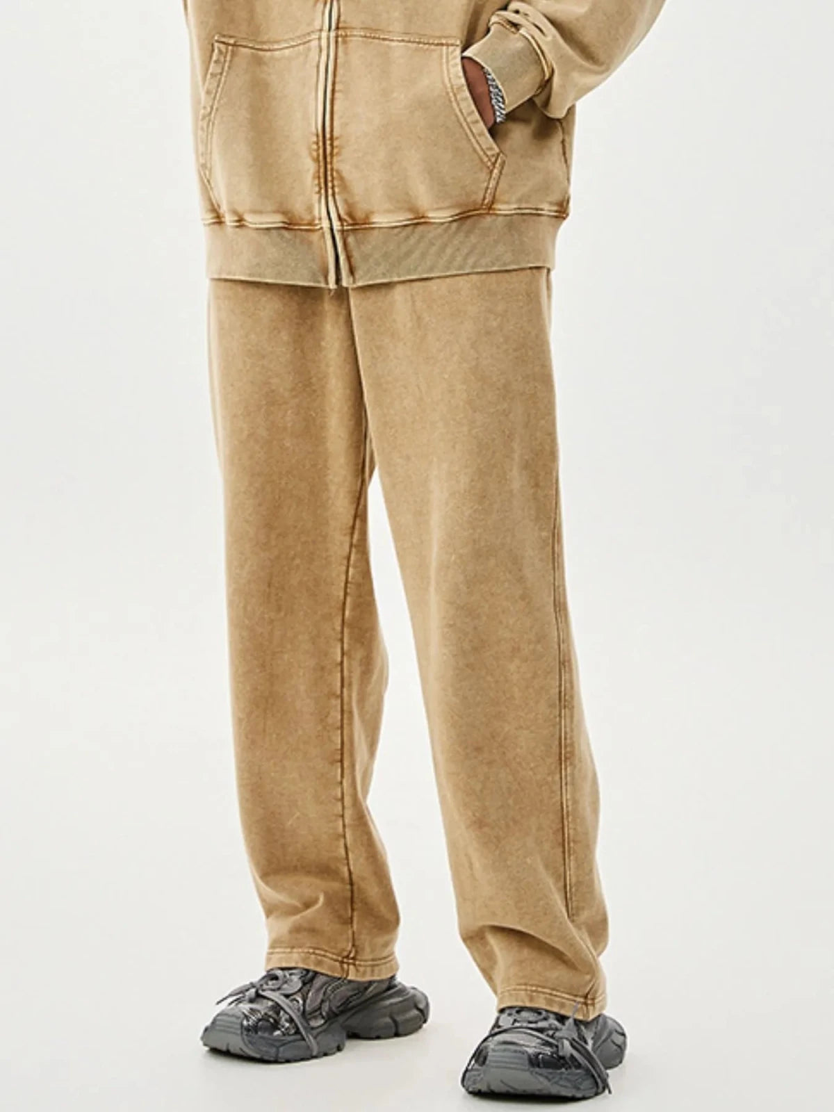 Men’s Washed Relaxed Fit Sweatpants | CozyFits in Sand Color