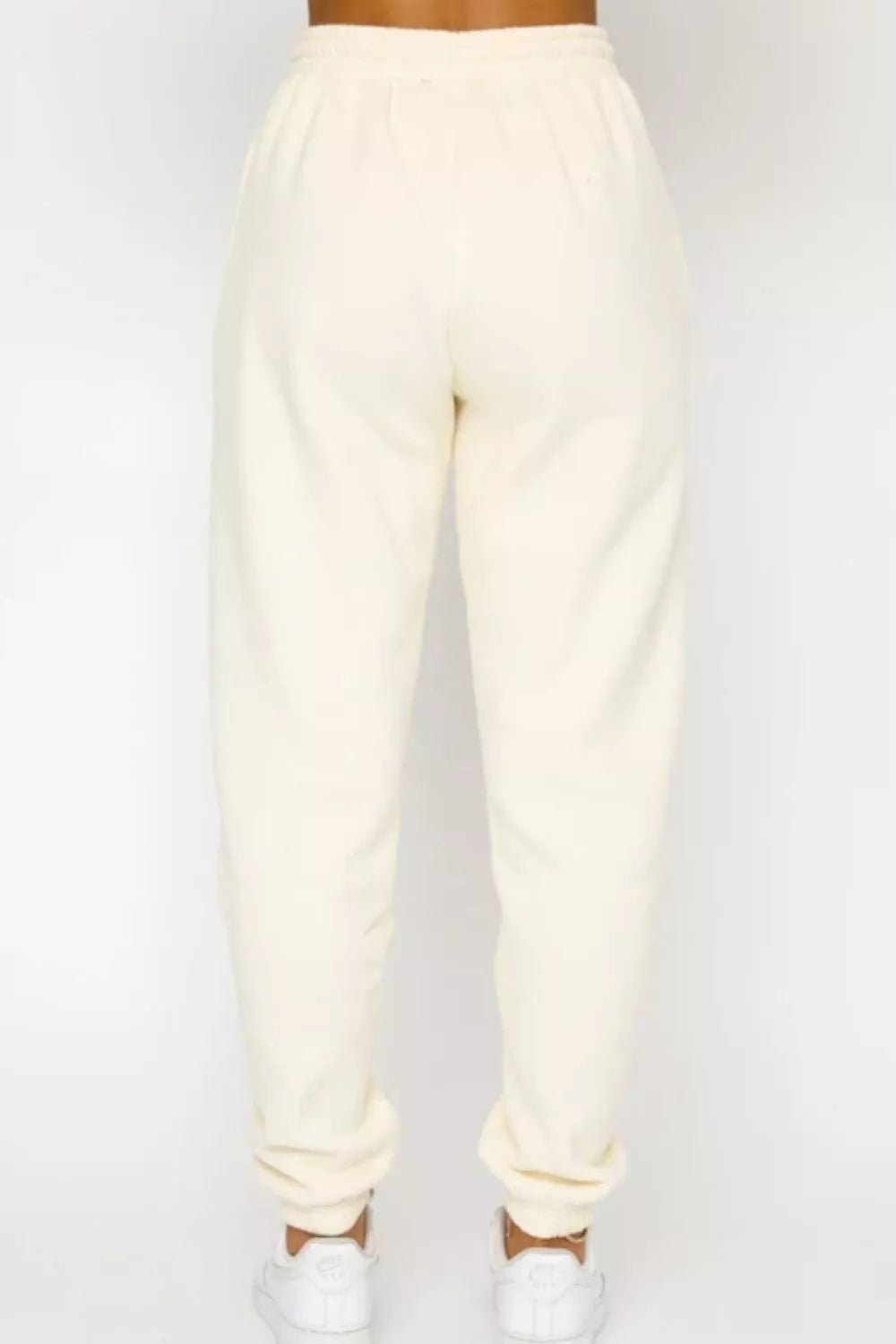 Round Neck Sweatshirt and Joggers Set in Apricot