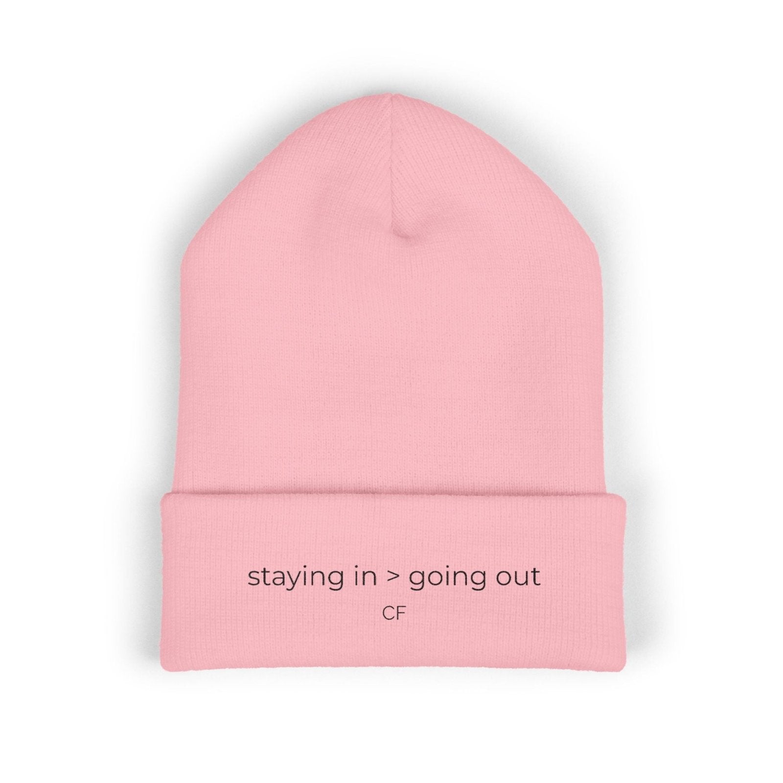 Staying In Going Out Beanie – Minimal Cuffed Beanie in One size