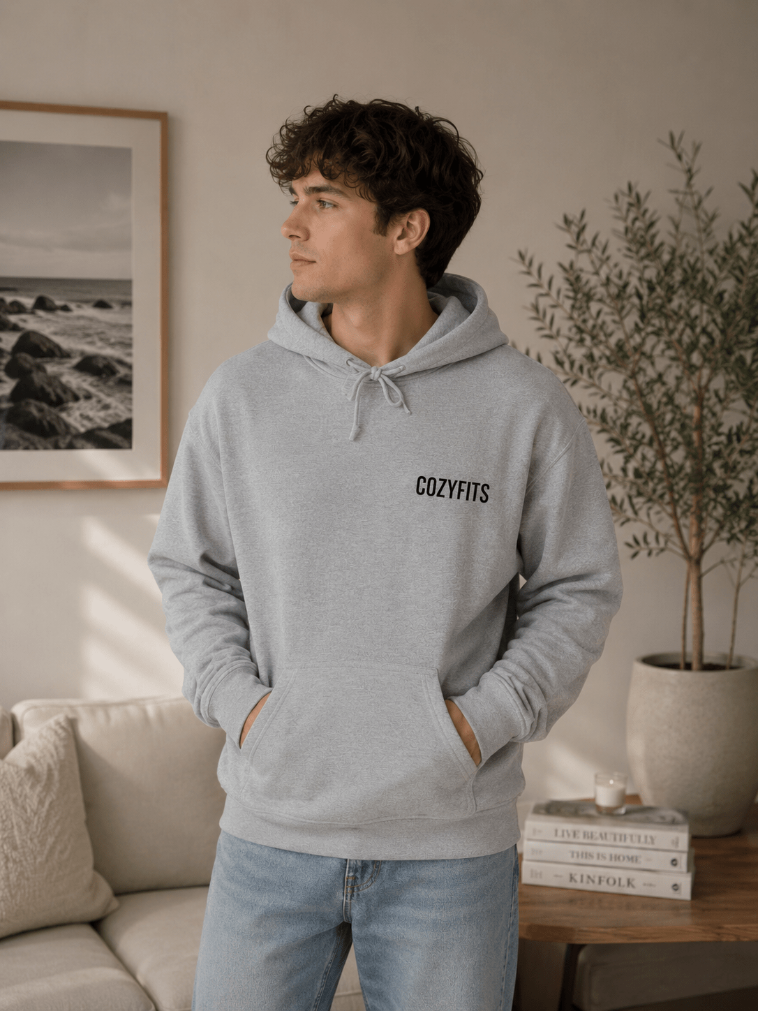 Staying In > Going Out Hoodie | Minimalist Graphic Sweatshirt | Aesthetic Cozy Hoodie for Women & Men in S