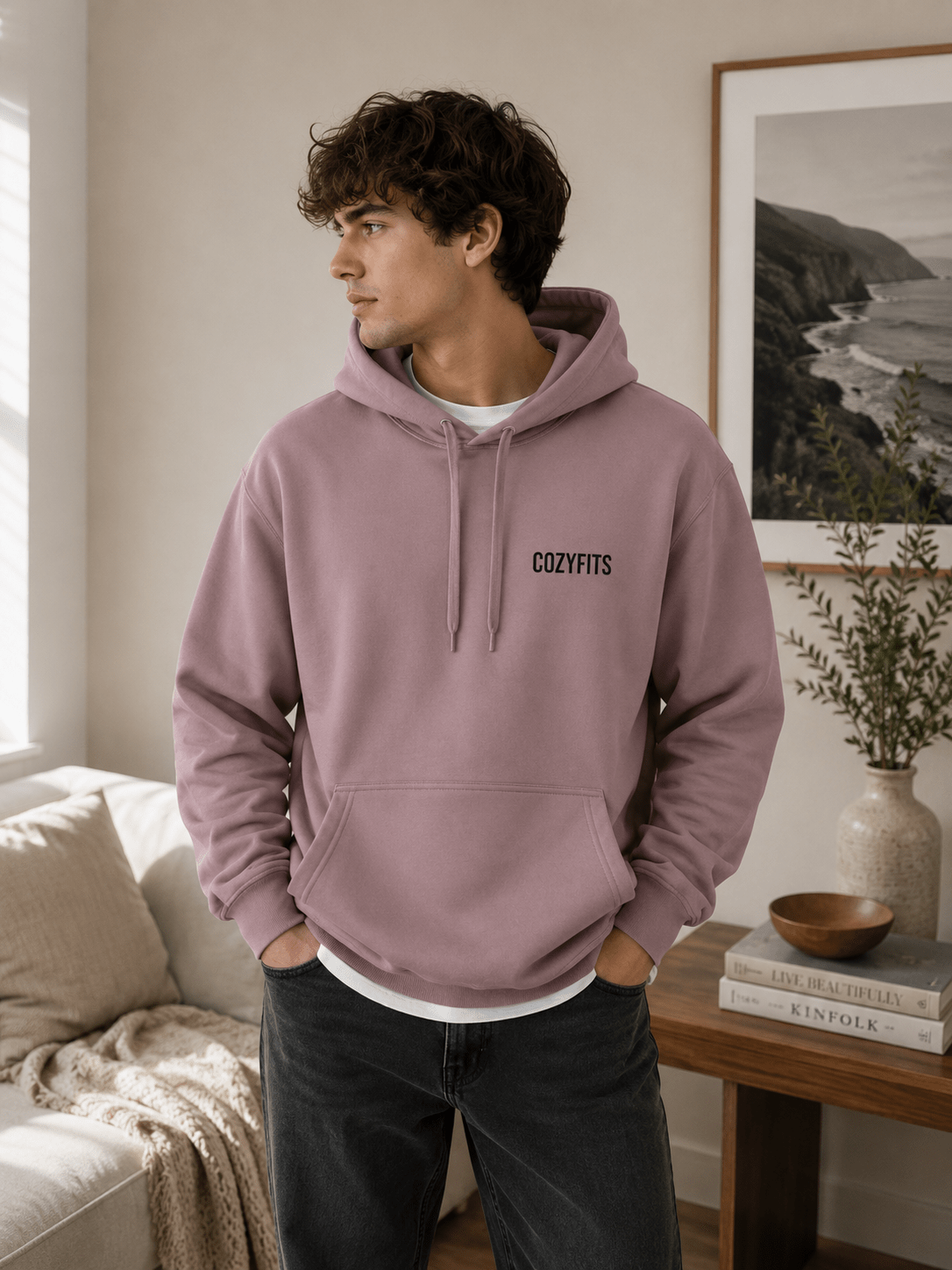 Unbothered Hoodie | Aesthetic Minimalist Sweatshirt | Cozy Graphic Hoodie for Women and Men in S