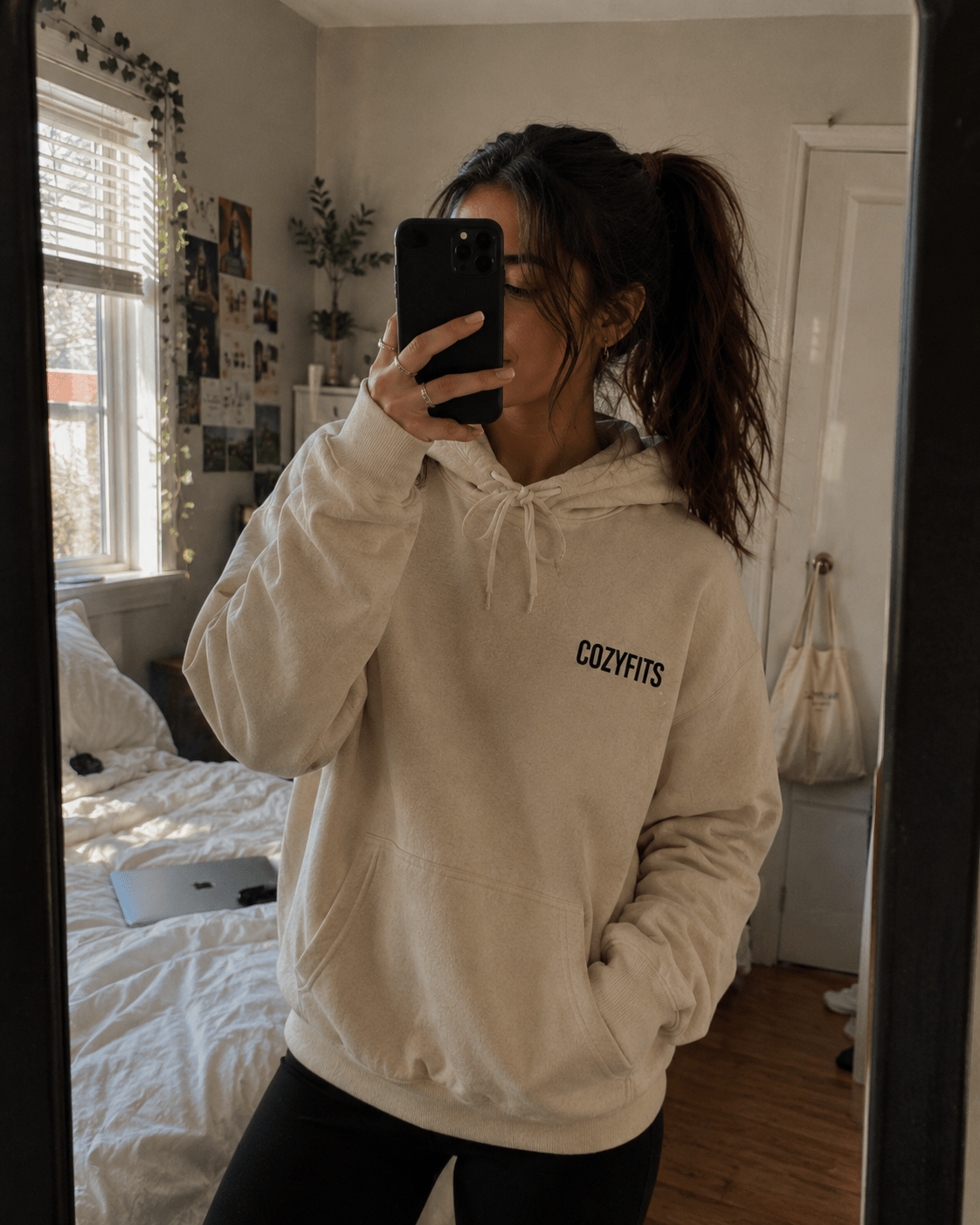 Unbothered Hoodie | Aesthetic Minimalist Sweatshirt | Cozy Graphic Hoodie for Women and Men in S