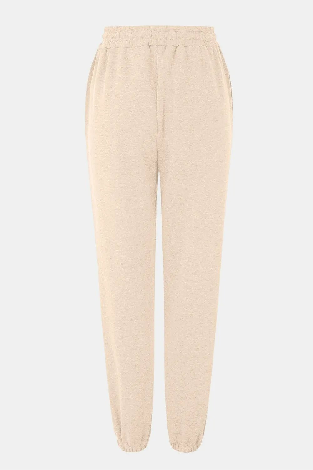 Women's Elastic Waist Joggers with Pockets | Soft Flowy Everyday Jogger | CozyFits in Pastel Yellow