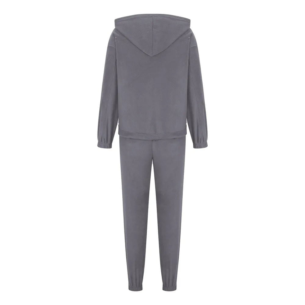 Zip Up Long Sleeve Hoodie and Joggers Set | CozyFits in Dark Gray